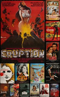 6d0191 LOT OF 17 FOLDED GERMAN A1 POSTERS 1970s-1980s great images from a variety of movies!
