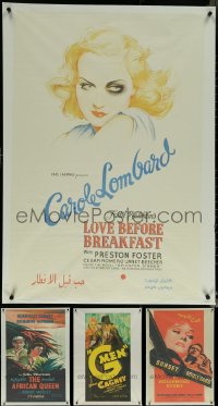 6d0563 LOT OF 4 UNFOLDED R2010S EGYPTIAN POSTERS R2010s Love Before Breakfast, Sunset Blvd!