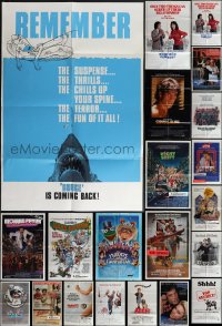 6d0245 LOT OF 34 FOLDED MOSTLY COMEDY & MUSIC ONE-SHEETS 1980s a variety of cool movie images!