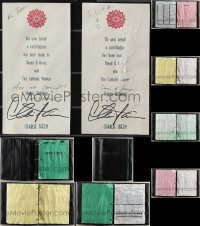 6d0017 LOT OF CHARLIE SHEEN SCRIPT & SIGNED CARDS 2000s in personalized embossed leather binder!