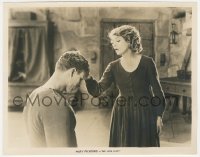 6f1523 LOVE LIGHT 8x10.25 still 1921 big Fred Thomson kneels to be on tiny Mary Pickford's level!