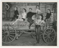 6f1550 SEVEN BRIDES FOR SEVEN BROTHERS candid deluxe 8x10 still 1954 Julie Newmar & 5 of the brides!