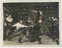 6f1559 THREE MUSKETEERS 8x10 key book still 1921 Douglas Fairbanks fights man using table as shield!