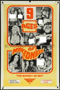 6f0738 9 AGES OF NAKEDNESS 1sh 1970 Harrison Marks directs & stars, Max Bacon, Bond, sexy images!