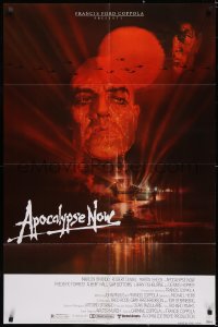 6f0758 APOCALYPSE NOW 1sh 1979 Francis Ford Coppola, classic Bob Peak art of Brando and Sheen!