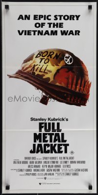 6f0373 FULL METAL JACKET Aust daybill 1987 Stanley Kubrick epic Vietnam War movie, Castle art!