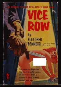 6f1408 VICE ROW paperback book 1963 the new girl becomes the most popular whore on vice row!