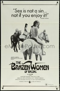 6f0792 BRAZEN WOMEN OF BALZAC 1sh 1971 sexy barely-dressed women and surprised horse, rare!