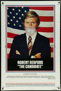 6f0799 CANDIDATE 1sh 1972 great image of candidate Robert Redford blowing a bubble!