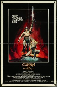 6f0818 CONAN THE BARBARIAN int'l 1sh 1982 Arnold Schwarzenegger & sexy Sandahl Bergman by Casaro!