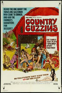 6f0823 COUNTRY CUZZINS 1sh 1970 wacky art, a family that plays together stays together!