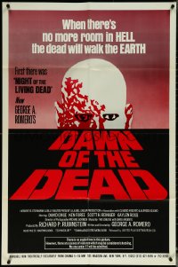6f0830 DAWN OF THE DEAD 1sh 1979 George Romero, Lanny Powers zombie art, rare Cinema 5 style!