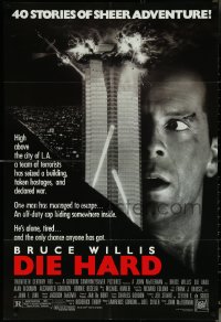 6f0847 DIE HARD 1sh 1988 Bruce Willis versus twelve terrorists, 40 stories of sheer adventure!