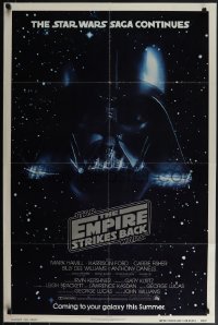 6f0875 EMPIRE STRIKES BACK NSS style advance 1sh 1980 George Lucas classic, Darth Vader in space!