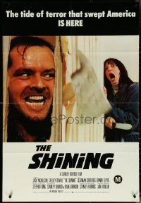 6f0294 SHINING English 1sh 1980 King & Kubrick, Nicholson, the tide of terror that swept America!