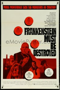 6f0918 FRANKENSTEIN MUST BE DESTROYED 1sh 1970 Peter Cushing is more monstrous than his monster!