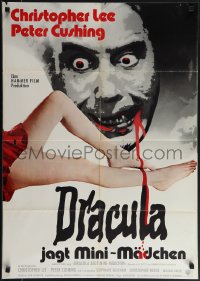 6f0322 DRACULA A.D. 1972 German 1972 Hammer, completely different art of vampire Christopher Lee!