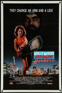 6f0970 HOLLYWOOD CHAINSAW HOOKERS 1sh 1988 Gunnar Hansen, wacky horror, they charge an arm and a leg!