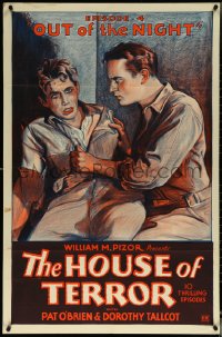 6f0979 HOUSE OF TERROR chapter 4 1sh 1928 Acme serial starring O'Brien, Out of the Night, ultra rare!