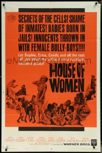 6f0980 HOUSE OF WOMEN 1sh 1962 Walter Doniger, women's prison, wild female convicts!