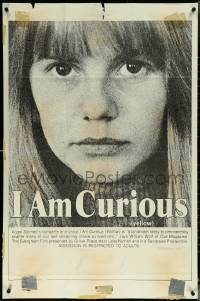6f0986 I AM CURIOUS YELLOW 1sh 1969 classic landmark early Swedish sex movie, complete & uncut!
