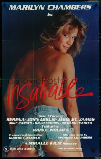 6f0994 INSATIABLE 24x37 1sh 1980 super sexy topless Marilyn Chambers wearing only jean shorts!
