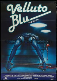 6f0117 BLUE VELVET Italian 1p 1986 directed by David Lynch, gruesome pool table art by Enzo Sciotti!