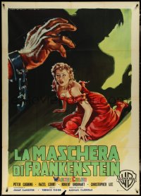 6f0233 CURSE OF FRANKENSTEIN Italian 1p 1958 Hammer horror, different art by Martinati, rare!