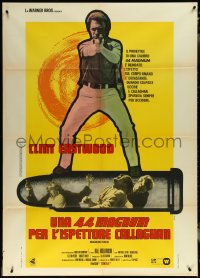 6f0145 MAGNUM FORCE Italian 1p 1973 different Ferrini art of Eastwood as Dirty Harry on huge bullet!