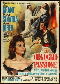 6f0153 PRIDE & THE PASSION Italian 1p 1957 Cary Grant, Frank Sinatra, sexy Sophia Loren, ultra rare!