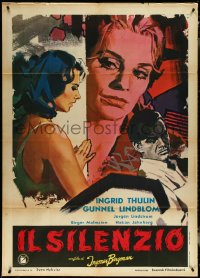 6f0249 SILENCE Italian 1p R1970s Ingmar Bergman's Tystnaden starring Ingrid Thulin, rare!