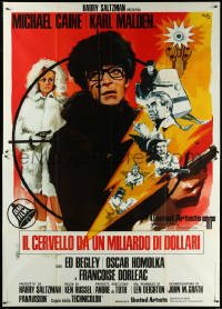 6f0170 BILLION DOLLAR BRAIN Italian 2p 1968 Michael Caine, Ken Russell, different Nano art!