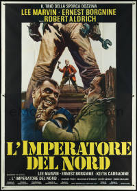6f0183 EMPEROR OF THE NORTH POLE Italian 2p 1973 Lee Marvin, Ernest Borgnine, ultra rare!