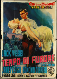 6f0270 PETE KELLY'S BLUES Italian 2p 1956 Jack Webb & Janet Leigh by Luigi Martinati, ultra rare!