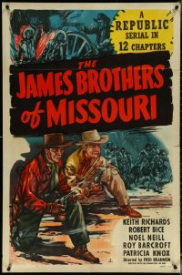6f0999 JAMES BROTHERS OF MISSOURI 1sh 1949 Keith Richards as Jesse, Robert Bice as Frank