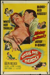 6f1020 KISS ME DEADLY 1sh 1955 Mickey Spillane, Robert Aldrich, Ralph Meeker as Mike Hammer