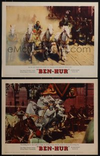 6f0690 BEN-HUR 2 LCs 1960 Charlton Heston in the spectacular chariot race, William Wyler classic!