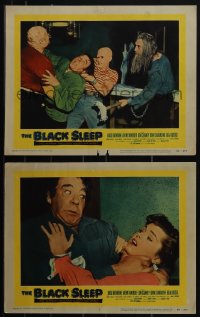 6f0691 BLACK SLEEP 2 LCs 1956 images of Lon Chaney Jr., Tor Johnson, terror-drug wakes the dead!