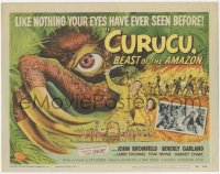6f0405 CURUCU, BEAST OF THE AMAZON TC 1956 monster art by Reynold Brown, like you've never seen!