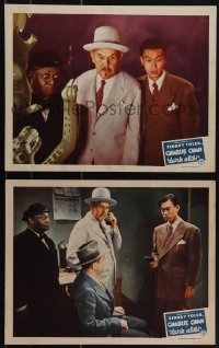 6f0697 DARK ALIBI 2 LCs 1946 Sidney Toler as Charlie Chan with Benson Fong & Mantan Moreland!
