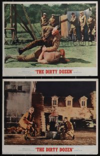 6f0699 DIRTY DOZEN 2 LCs 1967 Lee Marvin schooling walker and killing Nazis w/ Charles Bronson!