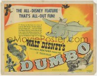 6f0408 DUMBO TC 1941 the new all-Disney feature that's all-out fun, cartoon elephant classic, rare!