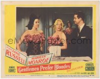 6f0462 GENTLEMEN PREFER BLONDES LC #4 1953 sexy Marilyn Monroe & Jane Russell with Tommy Noonan!