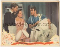 6f0472 ICE FOLLIES OF 1939 LC 1939 James Stewart & Joan Crawford stare at Lew Ayres in horse suit!