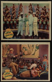 6f0708 KID MILLIONS 2 LCs 1934 Eddie Cantor in blackface, Ann Sothern, Merman, Murphy, ultra rare!