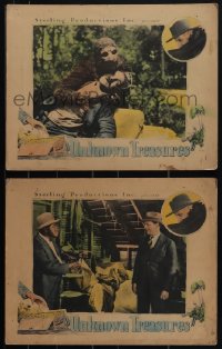 6f0729 UNKNOWN TREASURES 2 LCs 1926 Archie Mayo tracks wild ape and finds lost treasure, ultra rare!