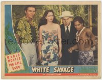 6f0525 WHITE SAVAGE LC 1943 c/u of sexy tropical Maria Montez with Sidney Toler, Sabu & Jon Hall!