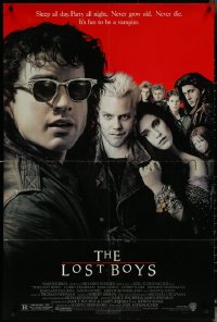 6f1044 LOST BOYS 1sh 1987 teen vampire Kiefer Sutherland, Jason Patric, directed by Joel Schumacher!