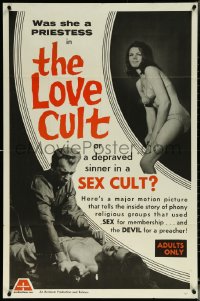 6f1046 LOVE CULT 1sh 1966 Barry Mahon, a priestess or a depraved sinner in a cult, ultra rare!