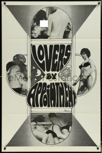 6f1049 LOVERS BY APPOINTMENT 1sh 1970 naked Donny Lee, Linda Boyce & Uta Erickson, ultra rare!